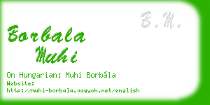borbala muhi business card